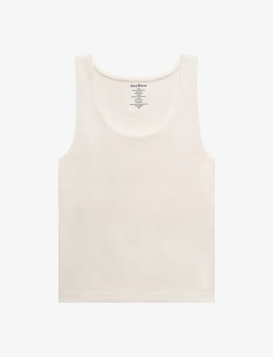 Seamless Stretch Cotton Shelf Tank Top