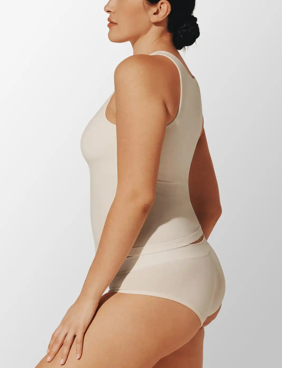 Seamless Stretch Cotton Shelf Tank Top