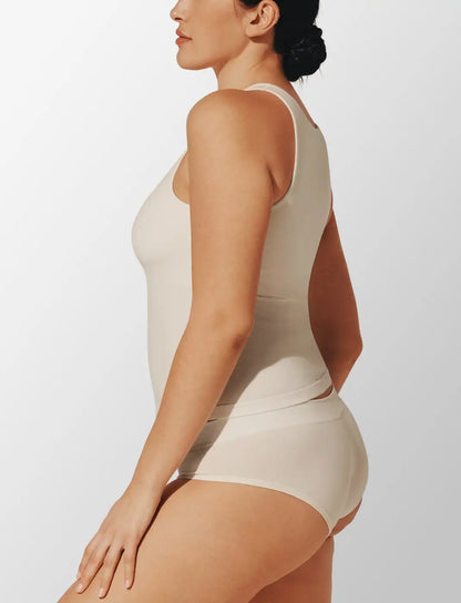 Seamless Stretch Cotton Shelf Tank Top