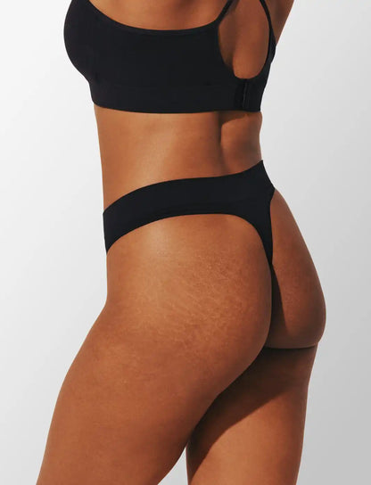 Seamless Stretch Cotton Thong - 2 Pack