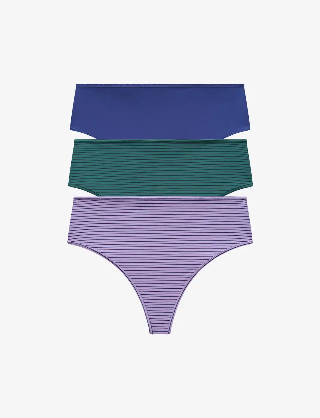 24/7® Classic High Waist Thong - 3 Pack