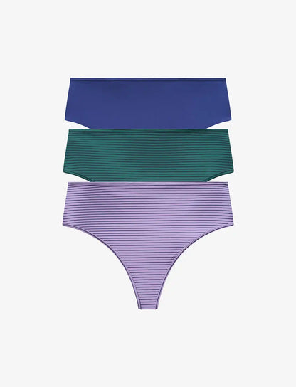 24/7® Classic High Waist Thong - 3 Pack