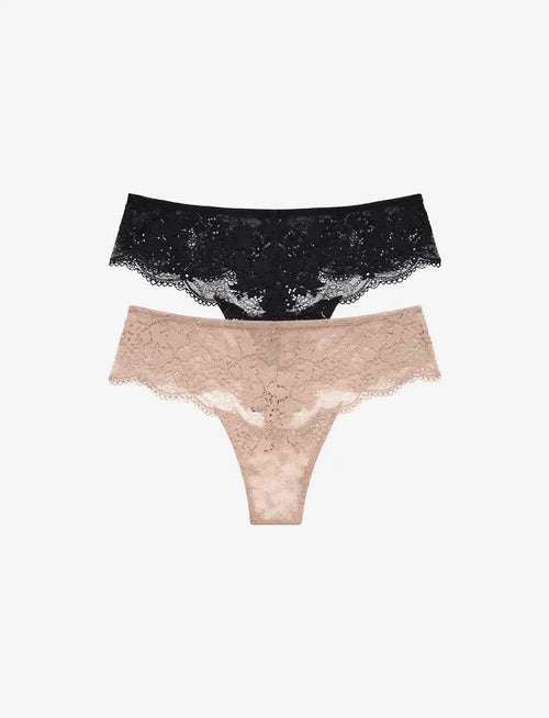 All Day Lace Thong 2 Pack