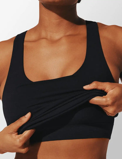 Seamless Stretch Cotton Shelf Tank Top