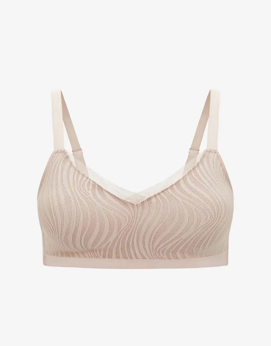 24/7® Classic Smooth Lace Wireless Minimizer Bra