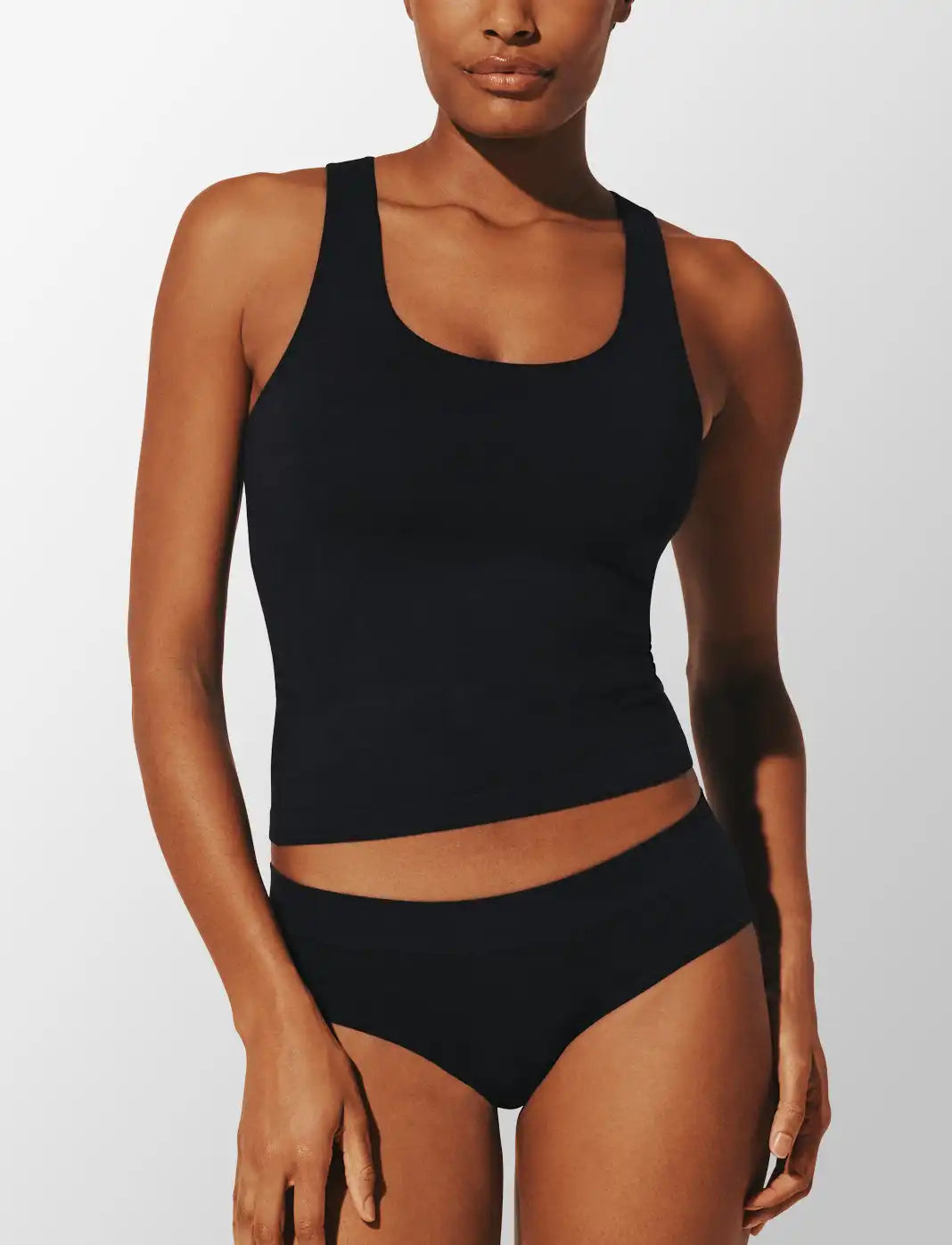 Seamless Stretch Cotton Shelf Tank Top